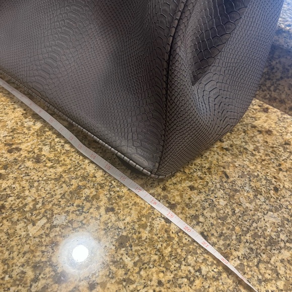 KC JAGGER Luxury Travel Gray Rolling Croc-Embossed Texture PU Leather Bag Carry - Picture 6 of 14